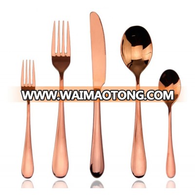 luxury Five Star Hotel stainless steel elegant metal rose gold cutlery