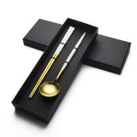 promotional gift stainless steel cutlery wheat box custom souvenir spoon fork chopstick set