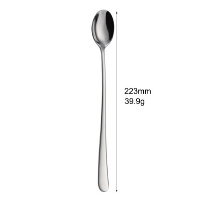 Dishwasher safety custom metal long handle tea spoon