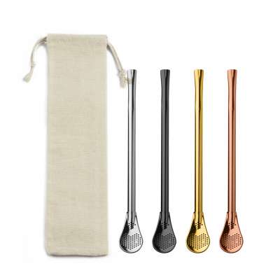 stainless steel  mate straw Tea infuser Bombilla Stainless Steel straw