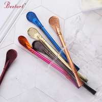 18/10 Stainless Steel Colorful Filtered Drinking Tea Spoon Straw