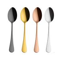 TOP Brands Buffet Serving Safety Stainless Steel Tasting Spoons Extra-Fine Stainless Steel